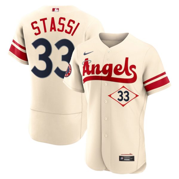 Angels 33 Max Stassi Cream 2022 City Connect Flexbase Jersey Dzhi,We sell and wholesale Angels 33 Max Stassi Cream 2022 City Connect Flexbase Jersey Dzhi on line form chian!